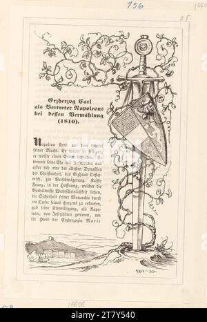 Moritz von Schwind (Zeichner in der Vorlage) Duller, Eduard : Archiduc Carl d'Autriche (illustration de livre). Point en bois 1847, 1847 Banque D'Images