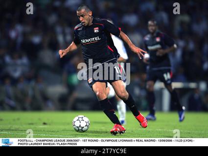 FOOTBALL - LIGUE DES CHAMPIONS 2006/2007 - 1E TOUR - OLYMPIQUE LYONNAIS V REAL MADRID - 13/09/2006 - FRED (LYON) - PHOTO LAURENT BAHEUX / PRESSE FLASH Banque D'Images