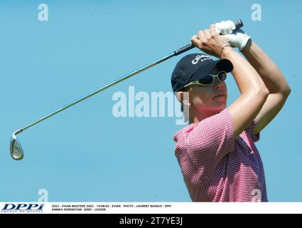 GOLF - EVIAN MASTERS 2002 - 14/06/02 - EVIAN (FRA) - PHOTO : LAURENT BAHEUX / DPPI ANNIKA SORENSTAM (SWE) / VAINQUEUR Banque D'Images