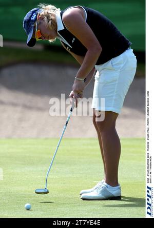 GOLF - EVIAN MASTERS 2002 - 15/06/02 - EVIAN (FRA) - PHOTO : LAURENT BAHEUX / DPPI SUZANN PETTERSEN (NOR) Banque D'Images