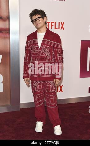 Los Angeles, États-Unis. 16 novembre 2023. Los Angeles, Californie. Le 16 novembre 2023, Gaten Matarazzo arrive à la première de Los Angeles en mai décembre à l'Academy Museum de Los Angeles, en Californie. Le 16 novembre 2023 © Majil/ crédit : AFF/Alamy Live News Banque D'Images