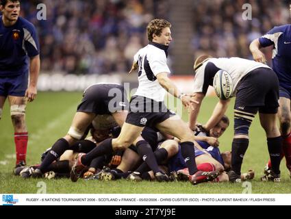 RUGBY - TOURNOI DES 6 NATIONS 2006 - ÉCOSSE - FRANCE - 05/02/2006 - CHRIS CUSITER (SCO) - PHOTO LAURENT BAHEUX / FLASH PRESS Banque D'Images