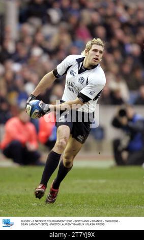 RUGBY - TOURNOI DES 6 NATIONS 2006 - ÉCOSSE - FRANCE - 05/02/2006 - SEAN LAMONT (SCO) - PHOTO LAURENT BAHEUX / FLASH PRESS Banque D'Images