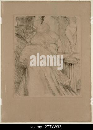 Sortie Théâtre Henri de Toulouse-Lautrec. Chalkithography 1896, 1896 Banque D'Images