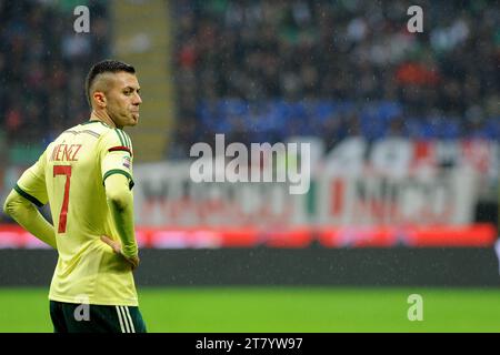 Jeremy menez de l'AC Milan regarde pendant le championnat italien Serie A match de football entre l'AC Milan et l'Udinese le 30 novembre 2014 au stade San Siro de Milan, en Italie. Photo Massimo Cebrelli / DPPI Banque D'Images