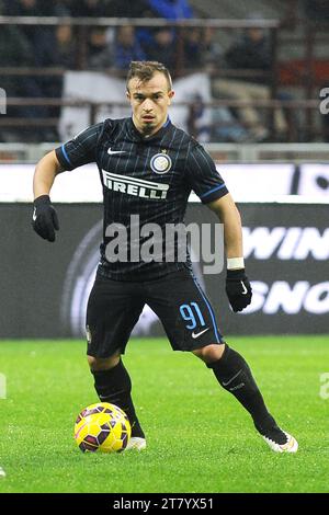 Xherdan Shaqiri du FC Inter Milan en action lors du match de football de la coupe d'Italie de 16 entre le FC Internazionale et l'UC Sampdoria le 21 janvier 2015 à Milan, Italie. Photo Massimo Cebrelli / DPPI Banque D'Images