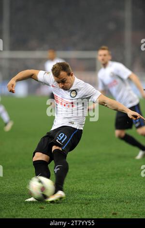 Xherdan Shaqiri du FC Inter Milan lors du match de football de Serie A entre l'UC Sampdoria et le FC Internazionale le 22 mars 2015 au stade Luigi Ferraris de Gênes, en Italie. Photo Massimo Cebrelli / DPPI Banque D'Images