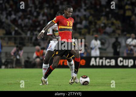 FOOTBALL - COUPE D'AFRIQUE DES NATIONS 2010 - GROUPE A - ANGOLA - MALI - 10/01/2010 - PHOTO KADRI MOHAMED / DPPI - MANUCHO (ANG) Banque D'Images