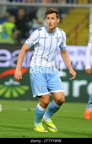 Miroslav Klose de SS Lazio regarde lors du championnat italien Serie A match de football entre UC Sampdoria et SS Lazio le 16 mai 2015 au stade Luigi Ferraris de Gênes, en Italie. Photo Massimo Cebrelli / DPPI Banque D'Images