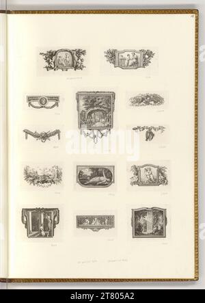 Salomon Gessner (Ausführende r Künstler in) vignettes avec différentes représentations. gravure 1750-1788, 1750/1788 Banque D'Images