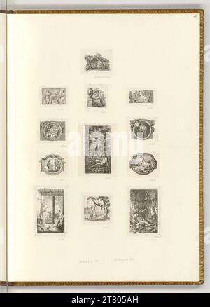 Salomon Gessner (Ausführende r Künstler in) vignettes avec différentes représentations. gravure 1750-1788, 1750/1788 Banque D'Images