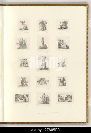 Salomon Gessner (Ausführende r Künstler in) vignettes avec différentes représentations. gravure 1750-1788, 1750/1788 Banque D'Images
