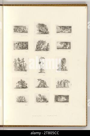 Salomon Gessner (Ausführende r Künstler in) vignettes avec différentes représentations. gravure 1762, 1762 Banque D'Images