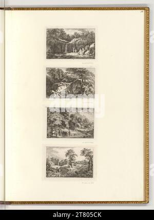 Salomon Gessner (Ausführende r Künstler in) paysages variés. gravure 1768, 1768 Banque D'Images