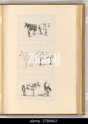 Johann Adam von Bartsch (graveur) chevaux. gravure vers 1802 Banque D'Images