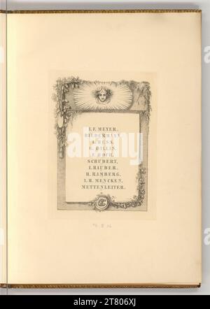Joseph Fischer (Ausführende r Künstler in) I.F. Meyer p. 1 99-2, Johann Jakob Biedermann p. 4 94-11, Ludwig Hess p. 82-26, Johann Georg von Dillis p. 28, Georg Friedrich Hoch p. 34, Johann David Schubert p. 36, Joseph Hauber p. 38-46, Johann Heinrich Ramberg p. 48-81, Johann Heinrich Menken p. 13, Joahnn Michael Metteniter p. 106. gravure après 1822 Banque D'Images