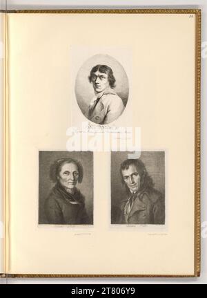 Joseph Hauber (Ausführende r Künstler in) Portraits Joseph Hauber, mère de Hauber, père de Hauber. gravure 1785-1834, 1785/1834 Banque D'Images