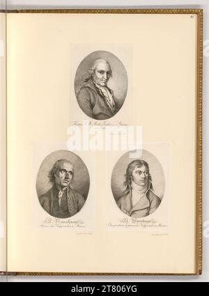 Joseph Hauber (Ausführende r Künstler in) Portraits. gravure vers 1800 Banque D'Images