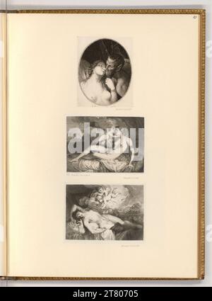 Joseph Hauber (Ausführende r Künstler in) Satyre avec nymphe ; Vénus et Amor. gravure 1785-1834, 1785/1834 Banque D'Images