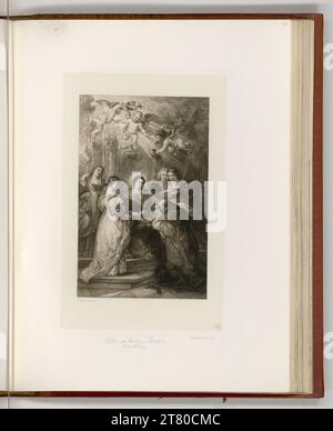 William Unger (graveur) Ildefonso-Altar : Maria apparaît à Saint Ildefonso (partie centrale). gravure 1886, 1886 Banque D'Images
