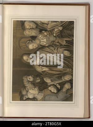 Lucas Cranach d. Ä. Christ et l'adultère. Lithographie 1819, 1819 Banque D'Images