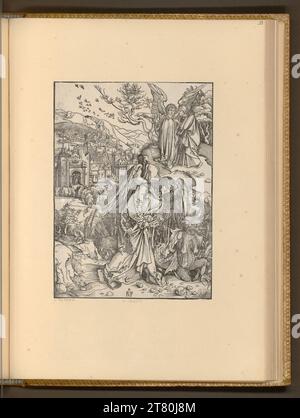 Albrecht Dürer l'apocalypse : l'ange avec la clé de l'abîme. Gravure sur bois 1502, 1502 Banque D'Images