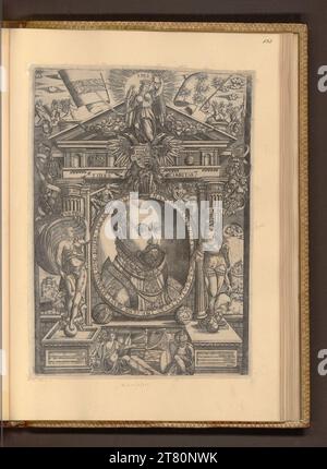 Monogrammiste (unbestimmt) Portrait Maximilien II, empereur de l'Empire germano-romain. gravure 1535-1570, 1535/1570 Banque D'Images