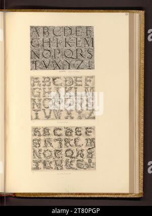 Daniel Hopfer (Ausführende r Künstler in) trois alphabets. gravure 1500-1536, 1500/1536 Banque D'Images