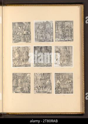 Jost Amman diverses représentations, scènes allégoriques . Gravure sur bois 2. Hälfte 16. Century Banque D'Images