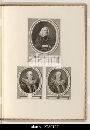 Portraits de Mathäus Küsel (graveur). Gravure sur cuivre, gravure 17. Siècle , 17e siècle Banque D'Images