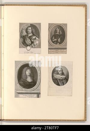 Portraits de Mathäus Küsel (graveur). Gravure sur cuivre, gravure 17. Siècle , 17e siècle Banque D'Images