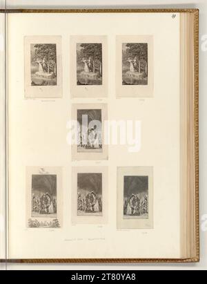 Daniel Nikolaus Chodowiecki (graveur) Titleblatt sur le mensuel de Leipzig (Mme veut plonger dans une rivière) ; feuille de titre pour W. G. Beckers Beatrice Cenci. gravure 1794, 1794 Banque D'Images