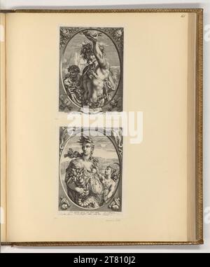 Johann Gotthard von Müller (graveur) Bacchus ; Ceres. Gravure sur cuivre, gravure 1771, 1771 Banque D'Images