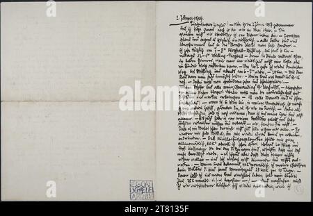 Egon Schiele (Verfasser in) lettre d'Egon Schiele à Leopold Liegler du 2 janvier 1917. Encre (noire) sur papier 2. Jänner 1917 Banque D'Images