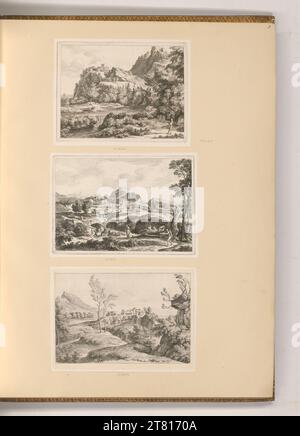 Johannes Glauber paysages. gravure 1666-1726, 1666/1726 Banque D'Images