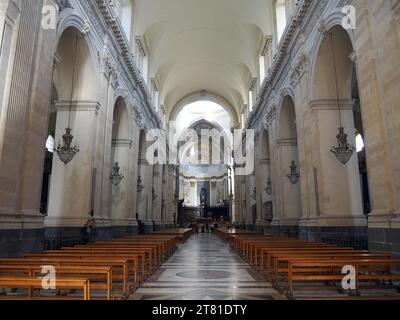 Basilique Cattedrale Metropolitana di Sant'Agata Cathédrale catholique romaine, Duomo di Catania, Cathédrale de Catane, Catane, Sicile, Sicile, Italie, Europe Banque D'Images