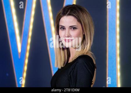 Rome, Italie, le 17 novembre 2023 - Giulia Elettra Gorietti assiste au tapis rouge pour le film 'Wish' au Cinéma Moderno à Rome. Crédits : Luigi de Pompeis/Alamy Live News Banque D'Images