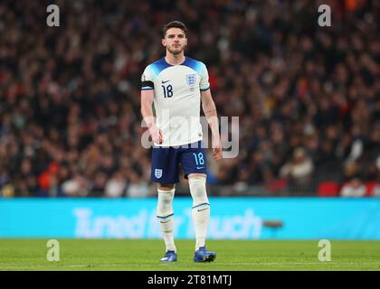 Stade de Wembley, Londres, Royaume-Uni. 17 novembre 2023. Football qualificatif UEFA Euro 2024, Angleterre contre Malte ; Declan Rice of England Credit : action plus Sports/Alamy Live News Banque D'Images