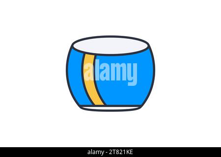 icône de coussin de méditation. icône liée à la méditation. style d'icône de ligne plate. conception vectorielle simple modifiable Illustration de Vecteur