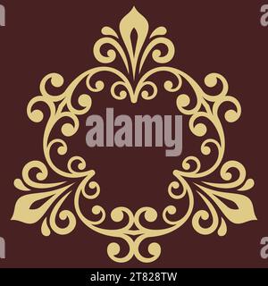 Élégant ornement vintage dans un style classique. Ornement traditionnel abstrait avec des éléments orientaux. Motif vintage classique Banque D'Images