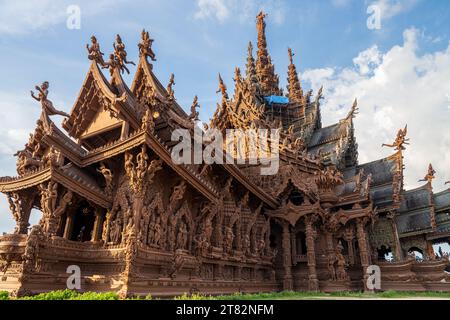 Le Musée du sanctuaire de la vérité dans le district de Pattaya Chonburi Thaïlande Asie Banque D'Images