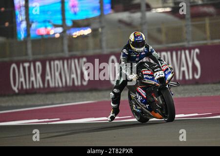 17 novembre 2023 : essais libres et qualifications avant le Grand Prix du Qatar MotoGP sur le circuit International de Losail. Raul Fernandez Banque D'Images