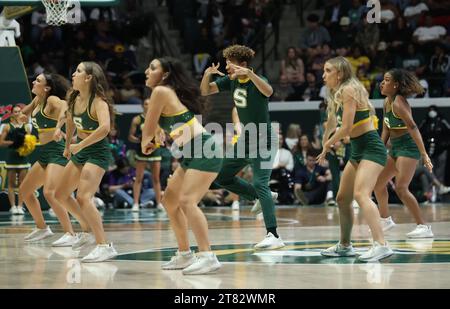 Hammond, États-Unis. 17 novembre 2023. L'équipe de danse se Louisiana Lady Lions se produit lors d'un match féminin de basket-ball universitaire au University Center de Hammond, Louisiane, le vendredi 17 novembre 2023. (Photo de Peter G. Forest/Sipa USA) crédit : SIPA USA/Alamy Live News Banque D'Images