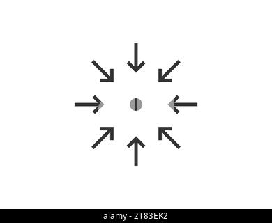 Flèche, concentration, icône attention. Illustration vectorielle. Illustration de Vecteur