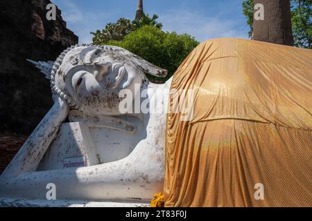 Wat Chai Yai Mongkon Ayutthaya Thaïlande Asie Banque D'Images