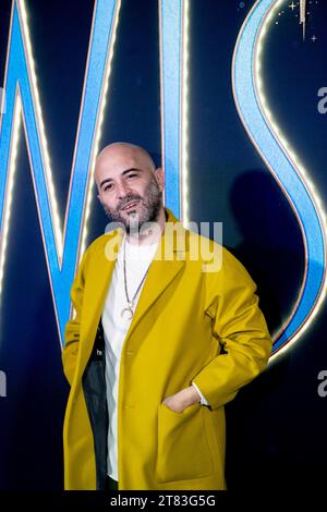 ROME, ITALIE - NOVEMBRE 17 : Giuliano Sangiorgi assiste à la première italienne de 'Wish' au Space Cinema Moderno Roma le 17 novembre 2023 à Rome, Italie. Banque D'Images