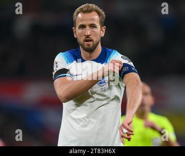 17 novembre 2023 - Angleterre - Malte - qualification Euro 2024 - Wembley. L'Anglais Harry Kane lors de la qualification pour l'Euro 2024 contre Malte. Photo : Mark pain / Alamy Live News Banque D'Images