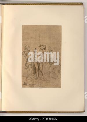 Charles André Van Loo fléau du Christ. Gravure, lavée 18. Siècle , 18e siècle Banque D'Images