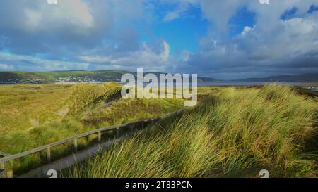 Réserve naturelle nationale de Ynyslas, Ceredigion PAYS DE GALLES Royaume-Uni Banque D'Images