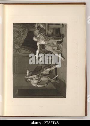 François Hubert Drouais Gaius Marius en prison. Gravure sur cuivre, gravure 18. Siècle , 18e siècle Banque D'Images